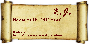 Moravcsik József névjegykártya