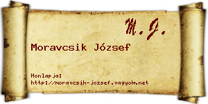 Moravcsik József névjegykártya