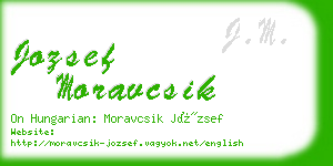 jozsef moravcsik business card